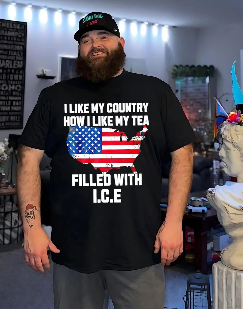 I Like My Country How I Like My Tea Filled with ICE State shirt