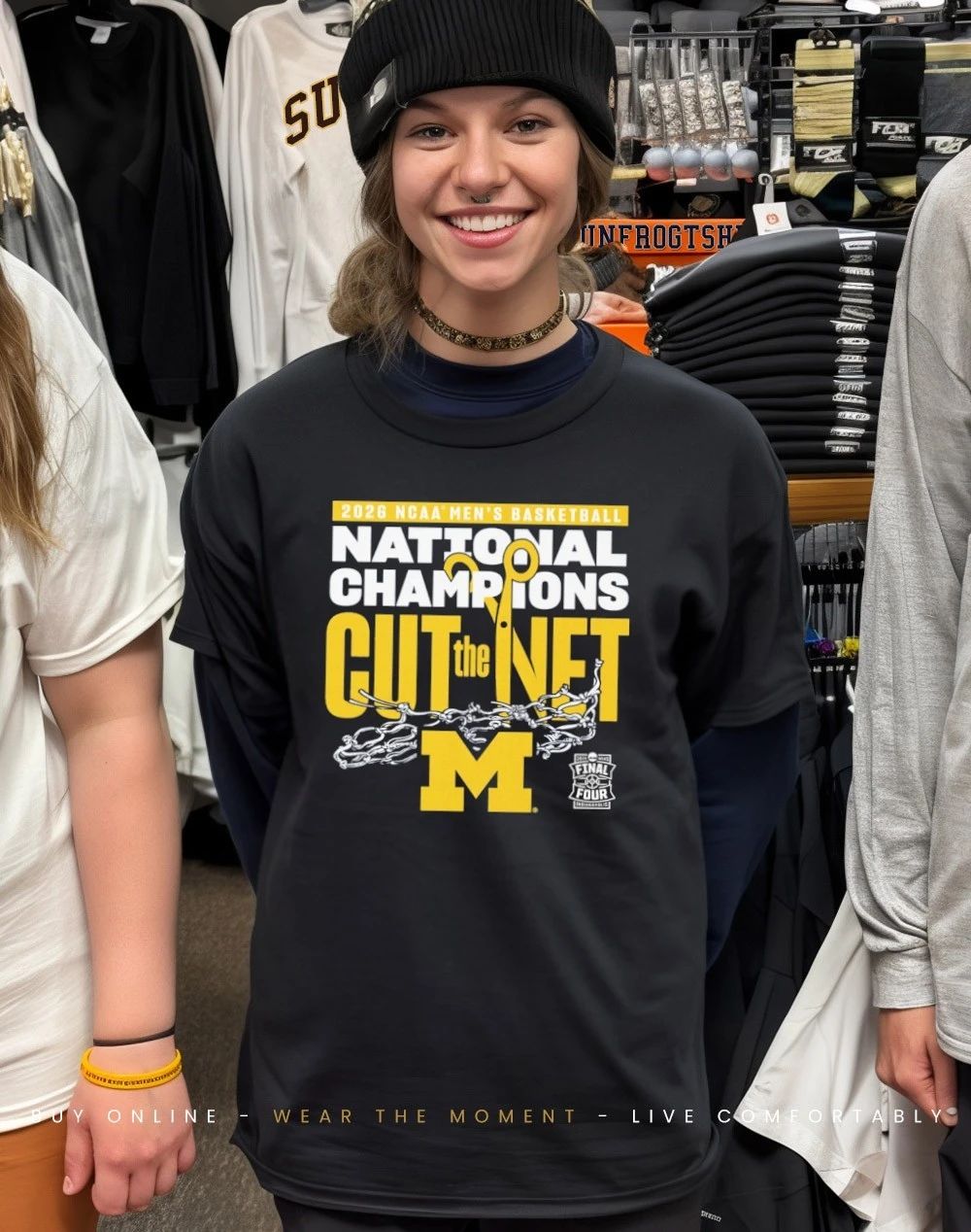 Michigan Wolverines 2026 Men’s Basketball National Champions Cut the Net shirt