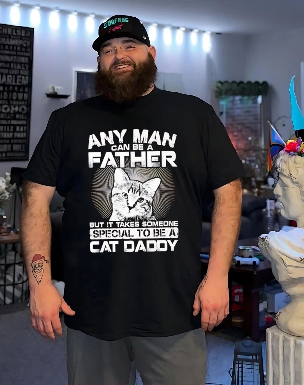 Any man can be a father but it takes someone special to be a cat dad shirt