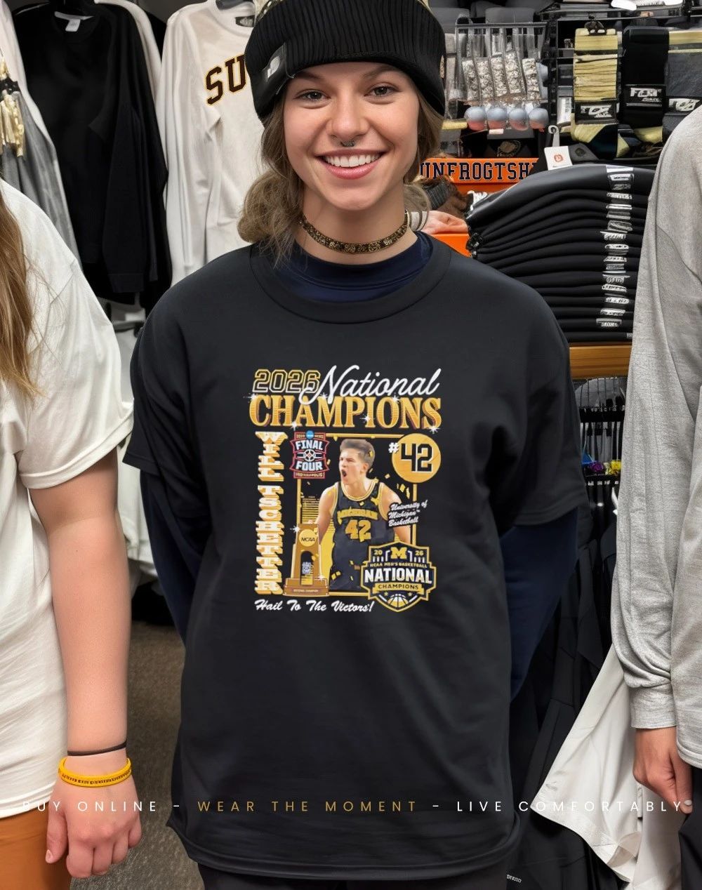 Will Tschetter 2026 Michigan Men’s Basketball National Champions hail to the victors shirt