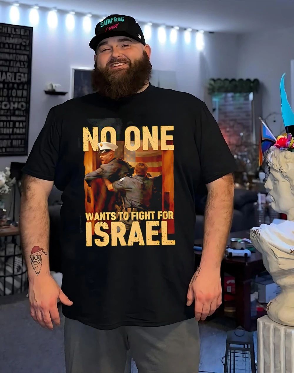 No One Wants To Fight For Israel cartoon shirt