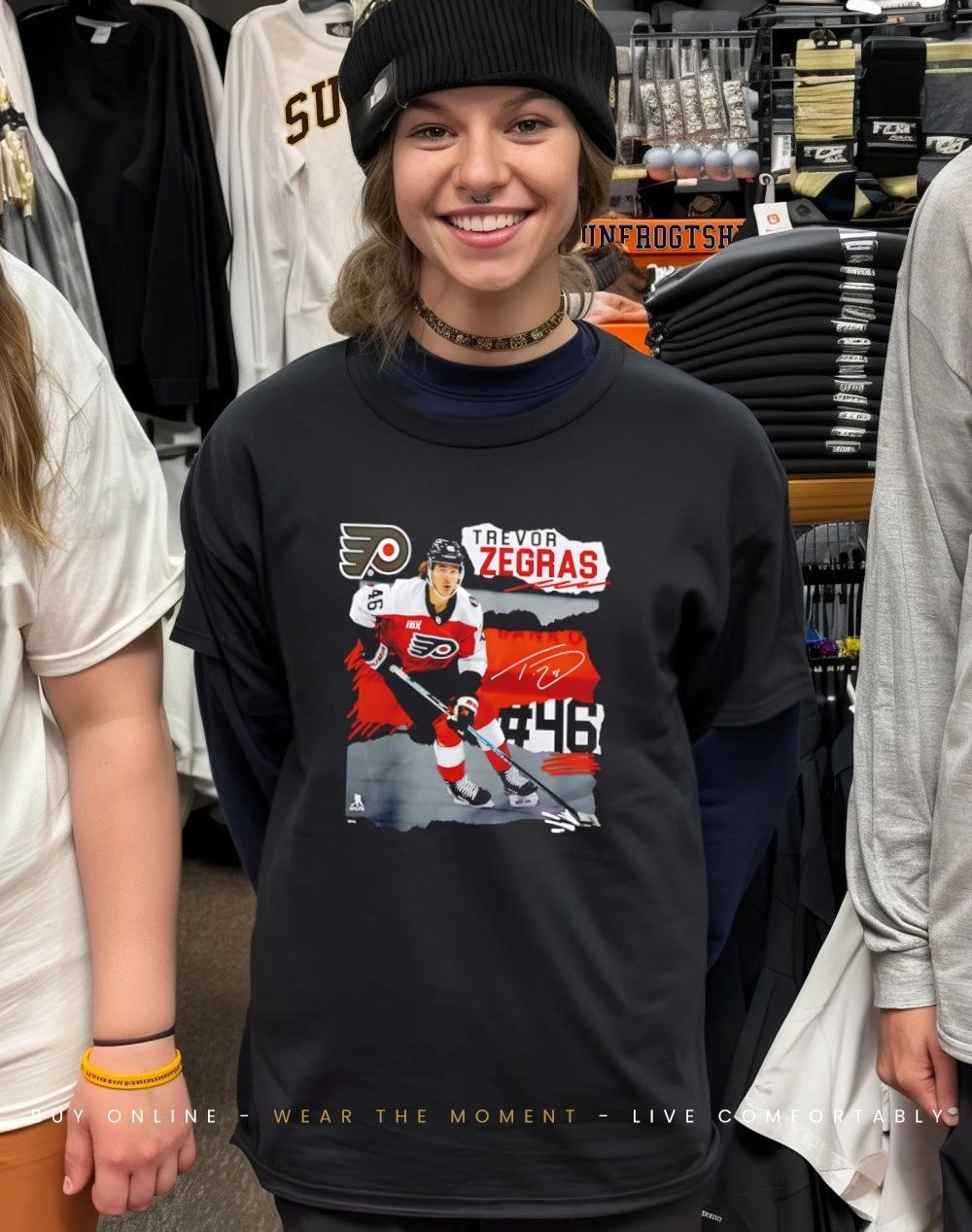 Philadelphia Flyers Trevor Zegras Fresh Ice signature shirt