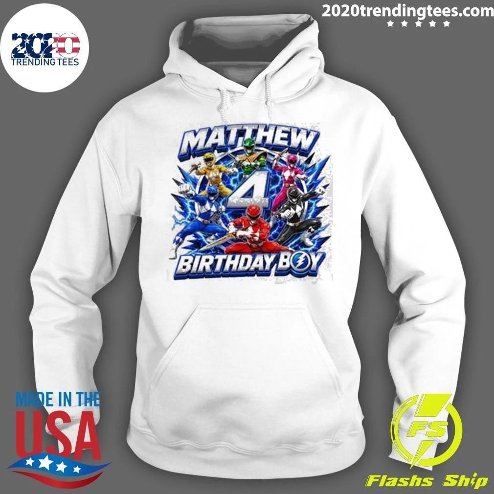 Personalized Mighty Morphin Matthew Birthday Boy Shirt