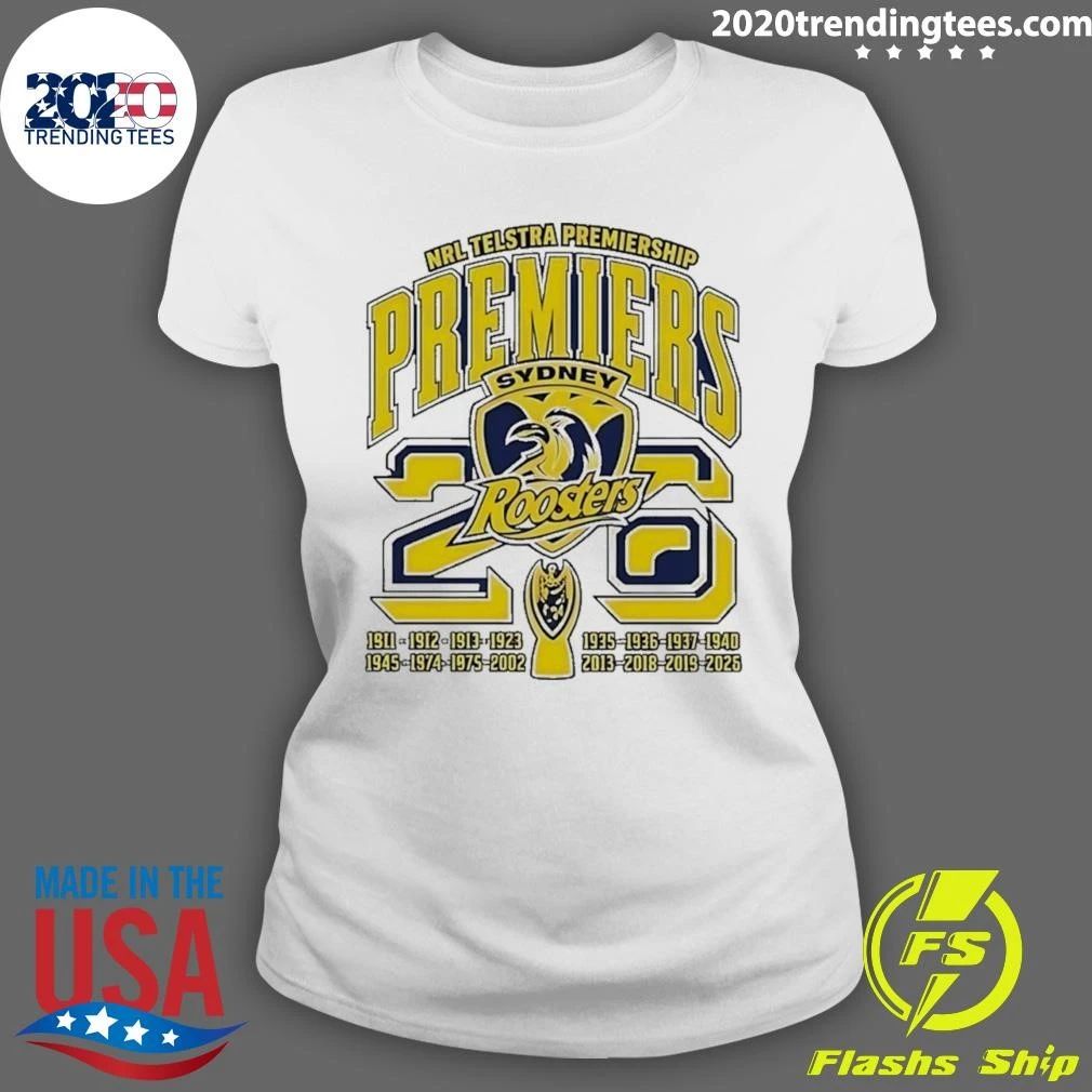 NRL Telstra Premiership Premiers Sydney Roosters 2026 Shirt