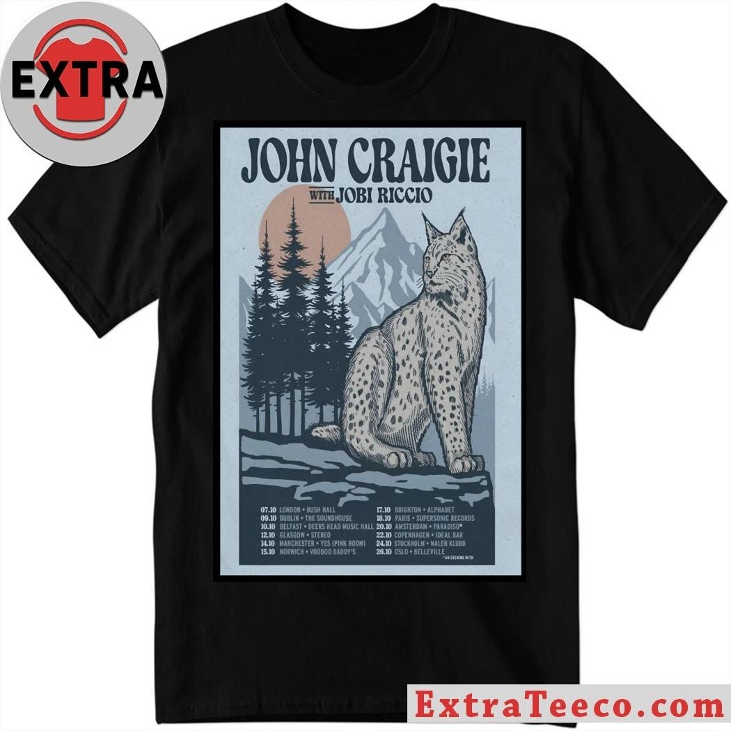 John Craigie With Jobi Riccio Europe Tour 2026 Poster Shirt