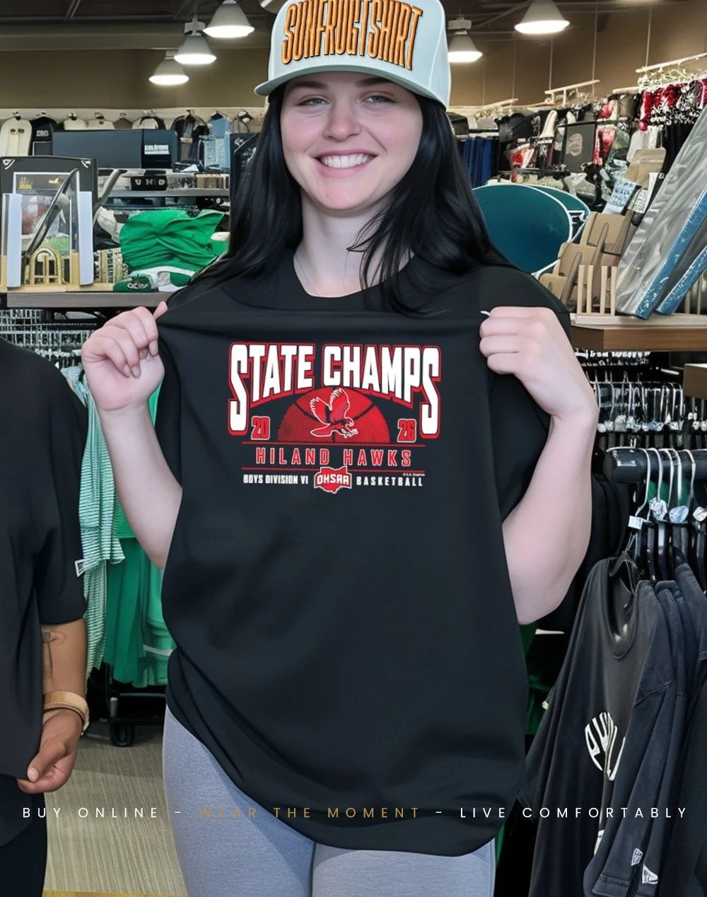2026 OHSAA Boys Basketball D6 State Champions Hiland Hawks logo shirt
