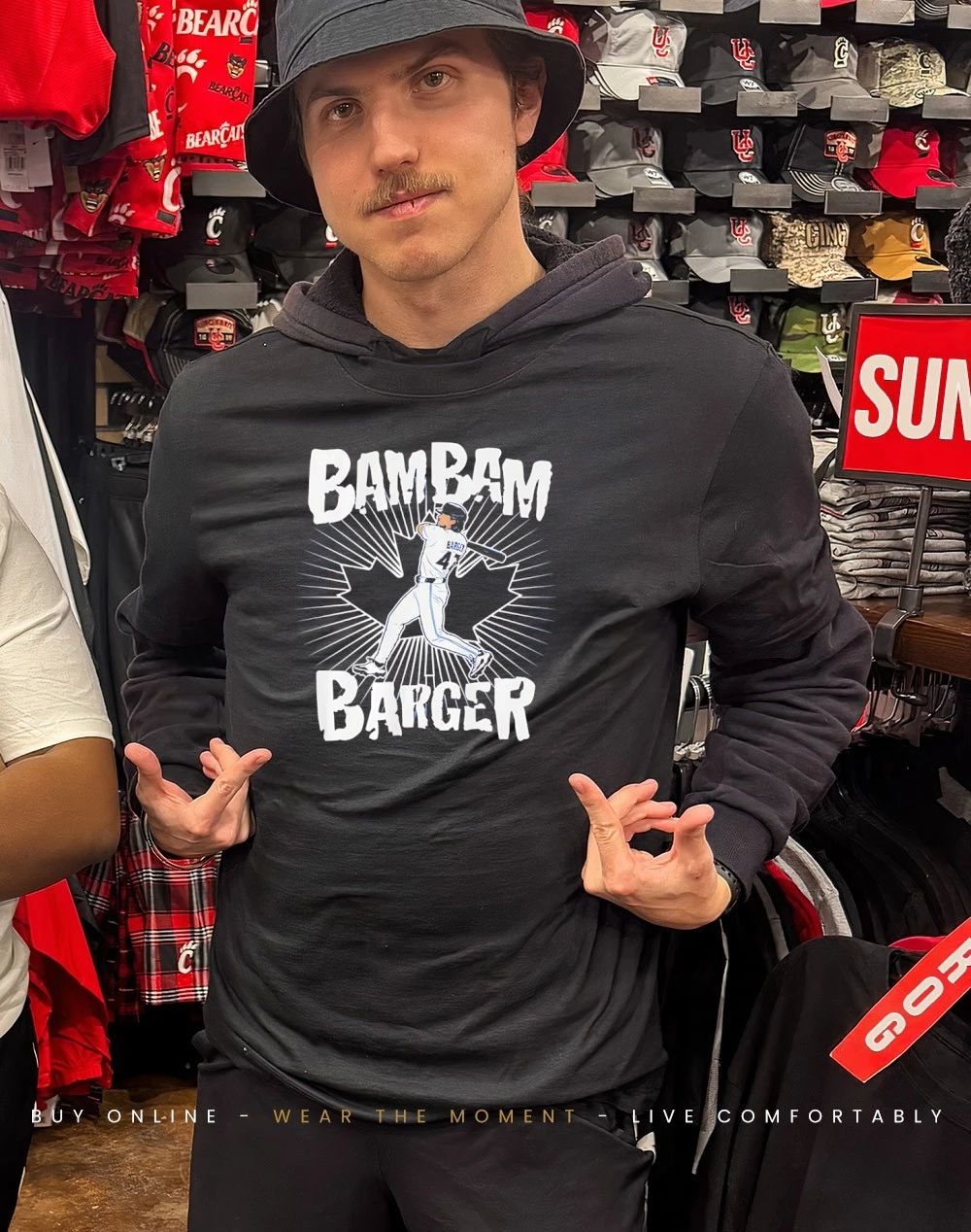 Addison Barger Toronto Blue Jays Bam Bam Slugger Swing shirt
