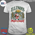 Illinois Merry And Bright Christmas Santa 2026 Shirt