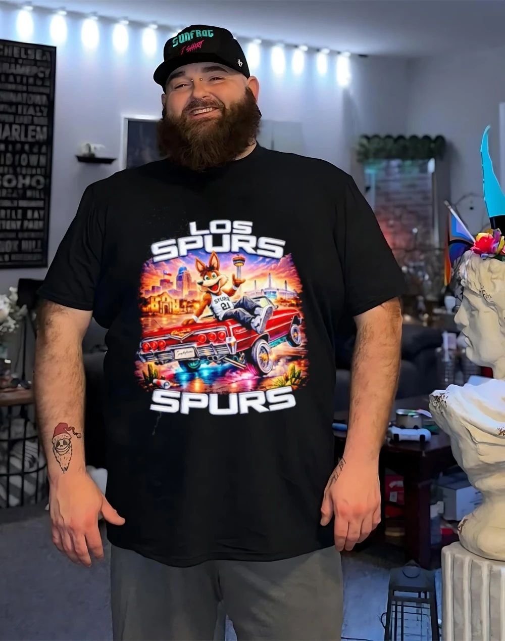 Crazy Hispanic Spurs Basketball graphic shirt