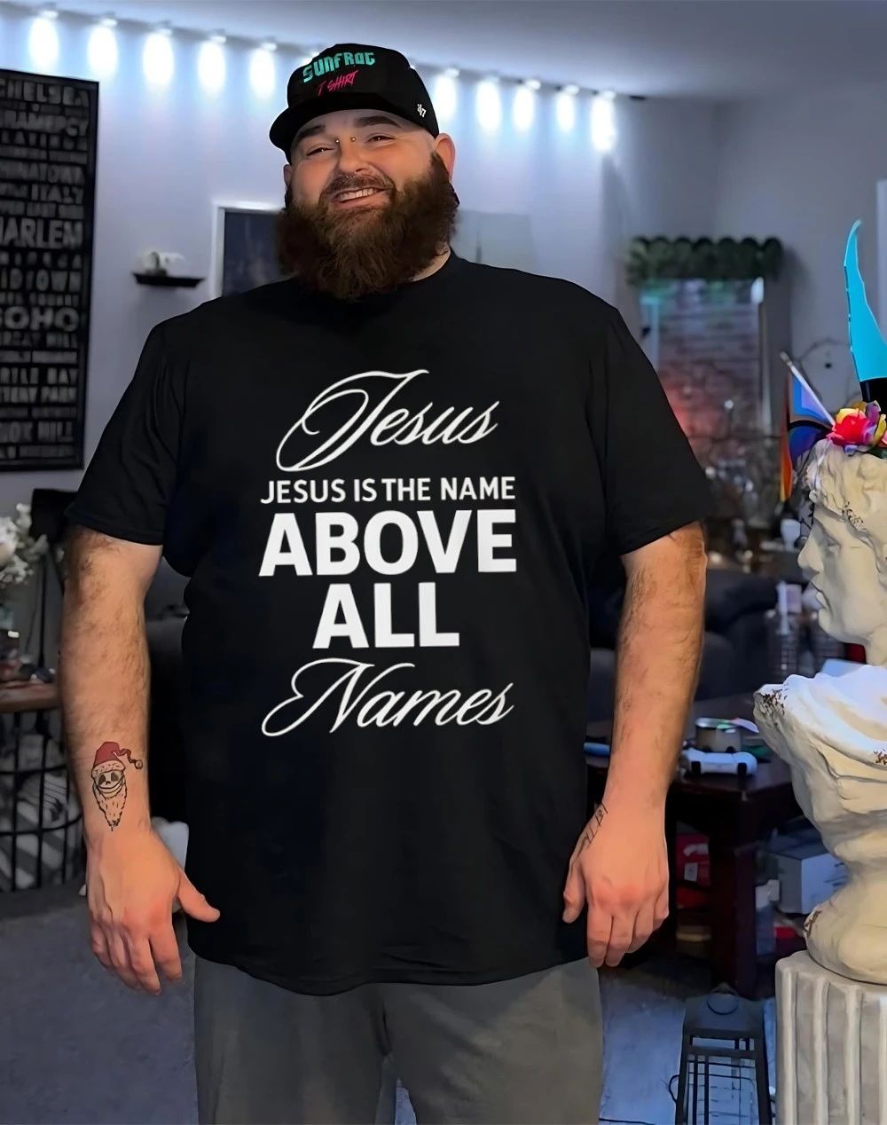 Jesus is the name above all names humble over hype christian shirt