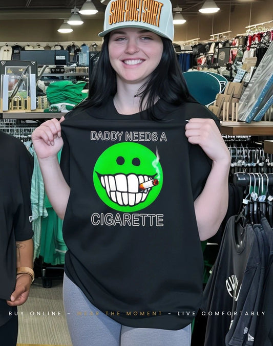Daddy needs a cigarette smoking icon shirt