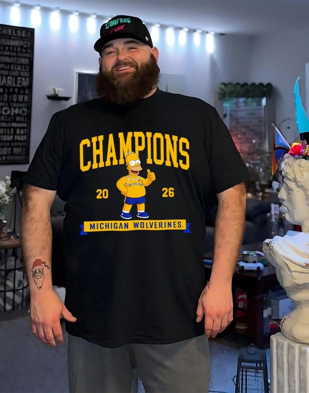 Homer Simpson Michigan Wolverines Champions 2026 shirt