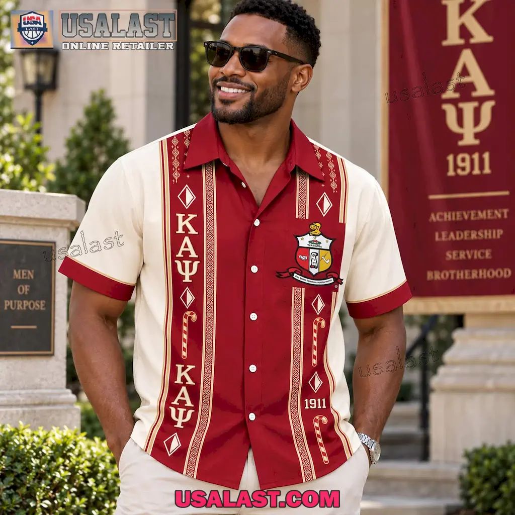 Kappa Alpha Psi 1911 Vintage Striped Premium Hawaiian Shirt