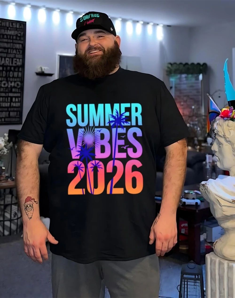 Summer Vibes 2026 sunset graphic shirt