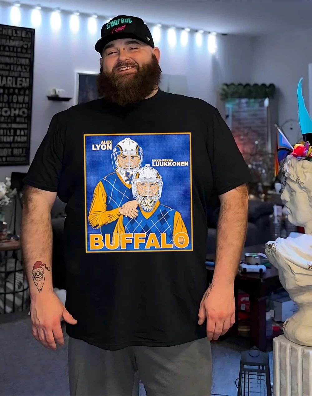 Alex Lyon & Ukko-Pekka Luukkonen Buffalo hockey Family Portrait shirt