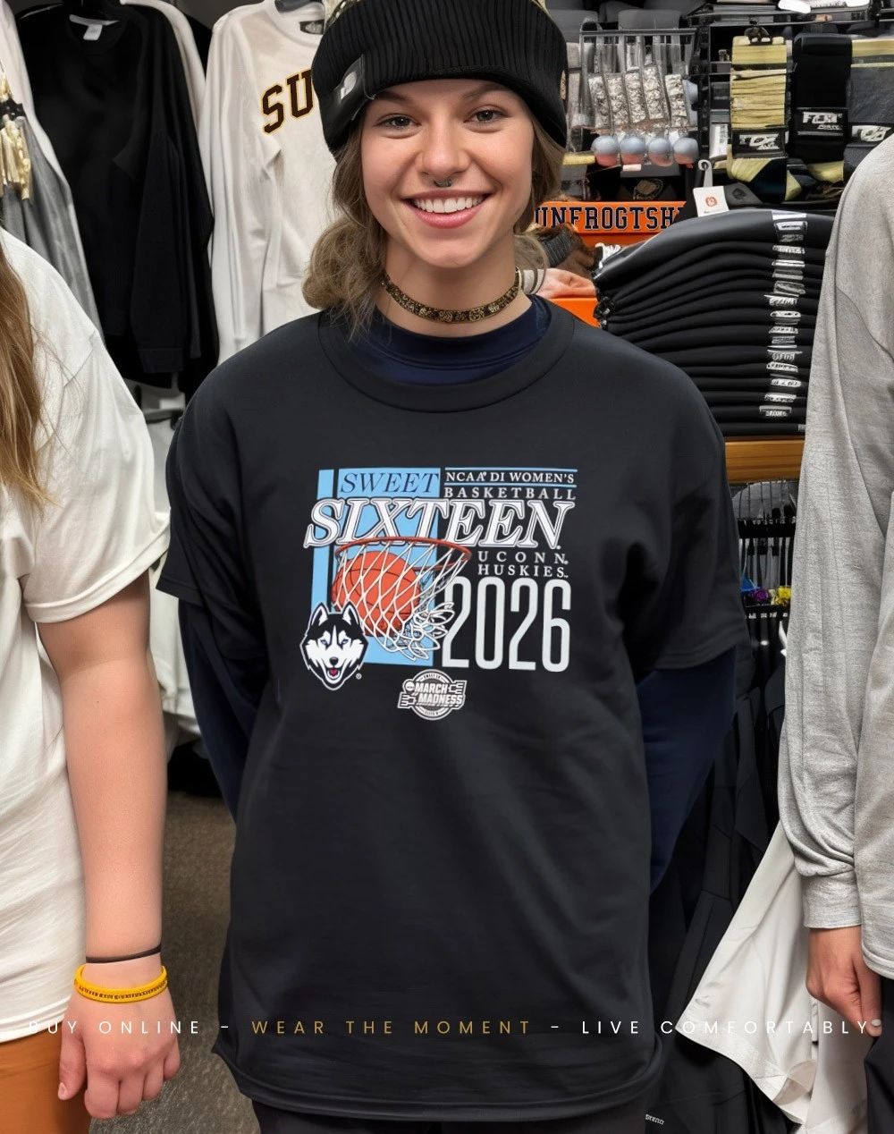 Uconn Huskies NCAA DI Women’s Basketball Sixteen 2026 shirt