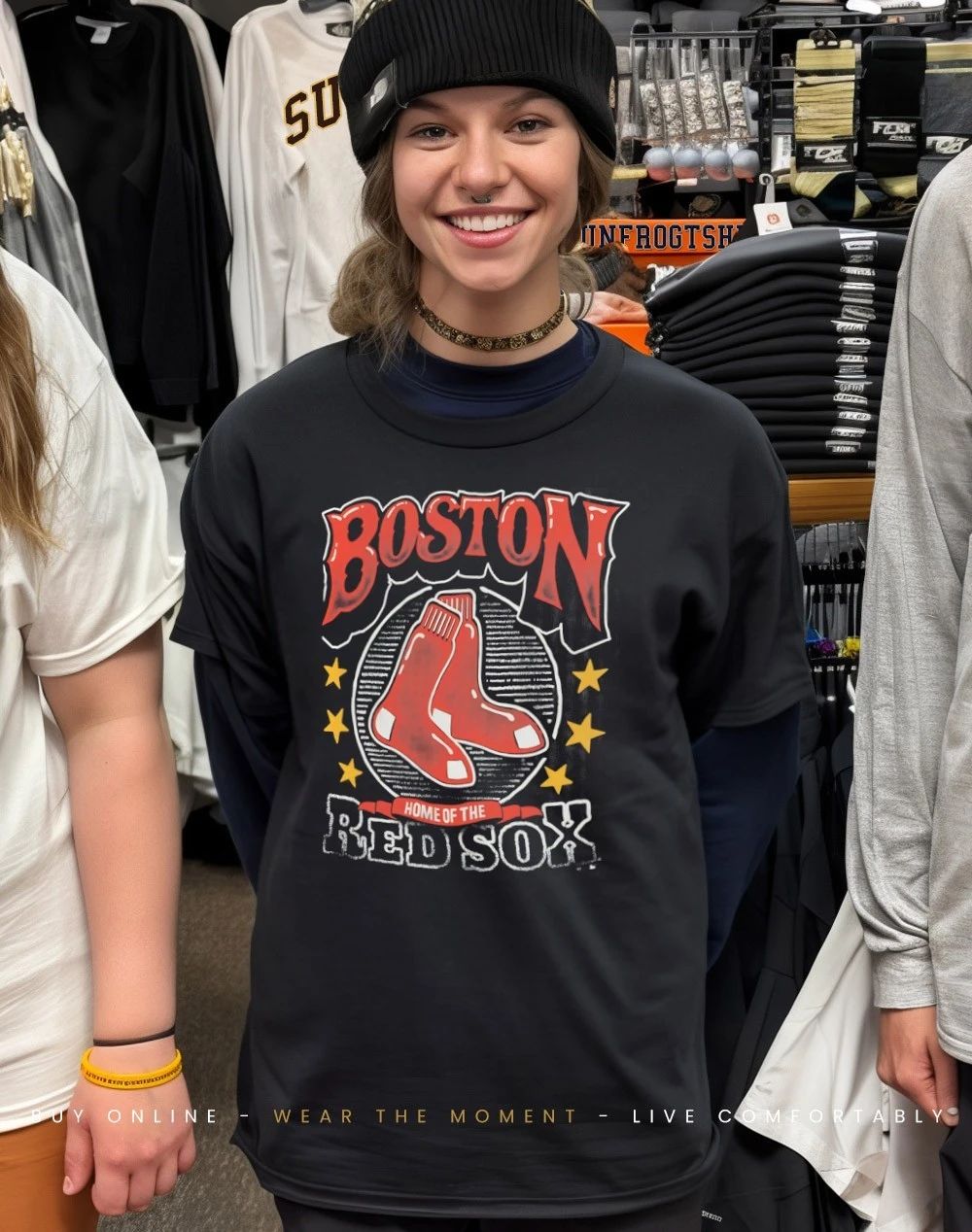 Boston Home of the Red Sox logo vintage shirt