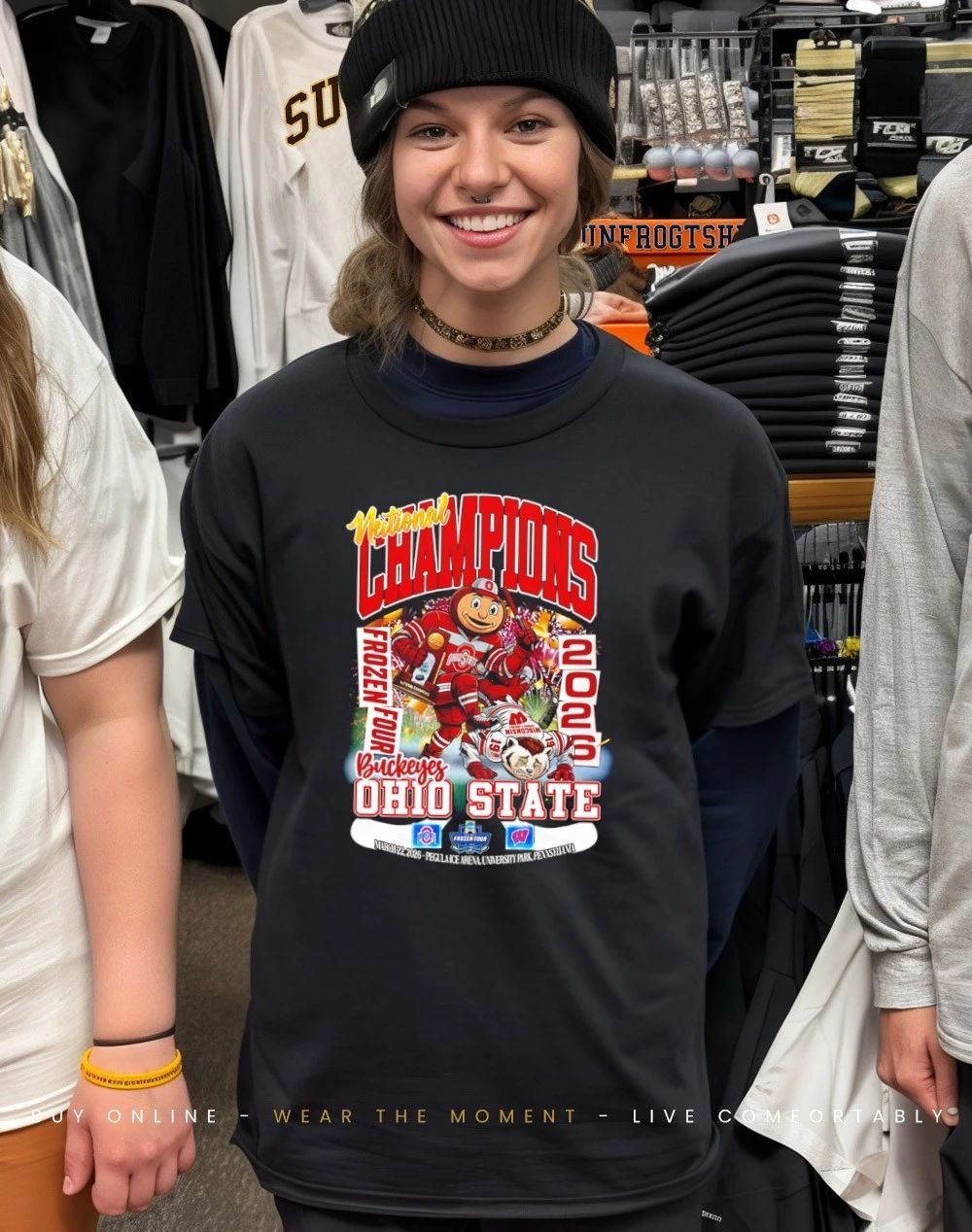 Ohio State Women’s Hockey National Champions Frozen Four 2026 mascot shirt