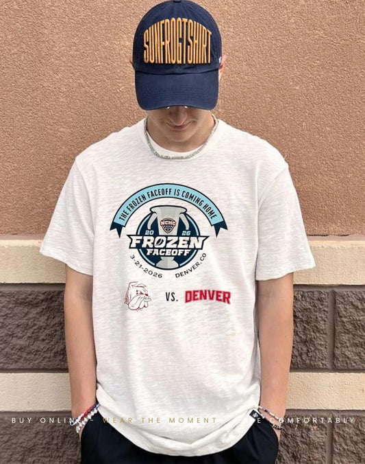 Denver Pioneers vs Minnesota Duluth Hockey 2026 Frozen Faceoff Event shirt