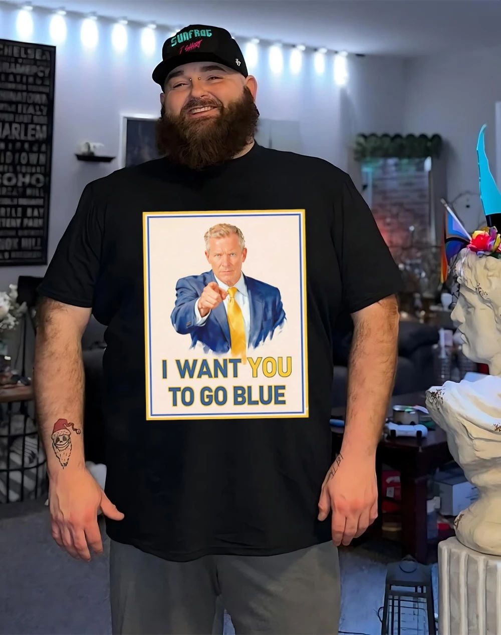 Swanky Wolverine I Want You To Go Blue Michigan Wolverines Champions shirt