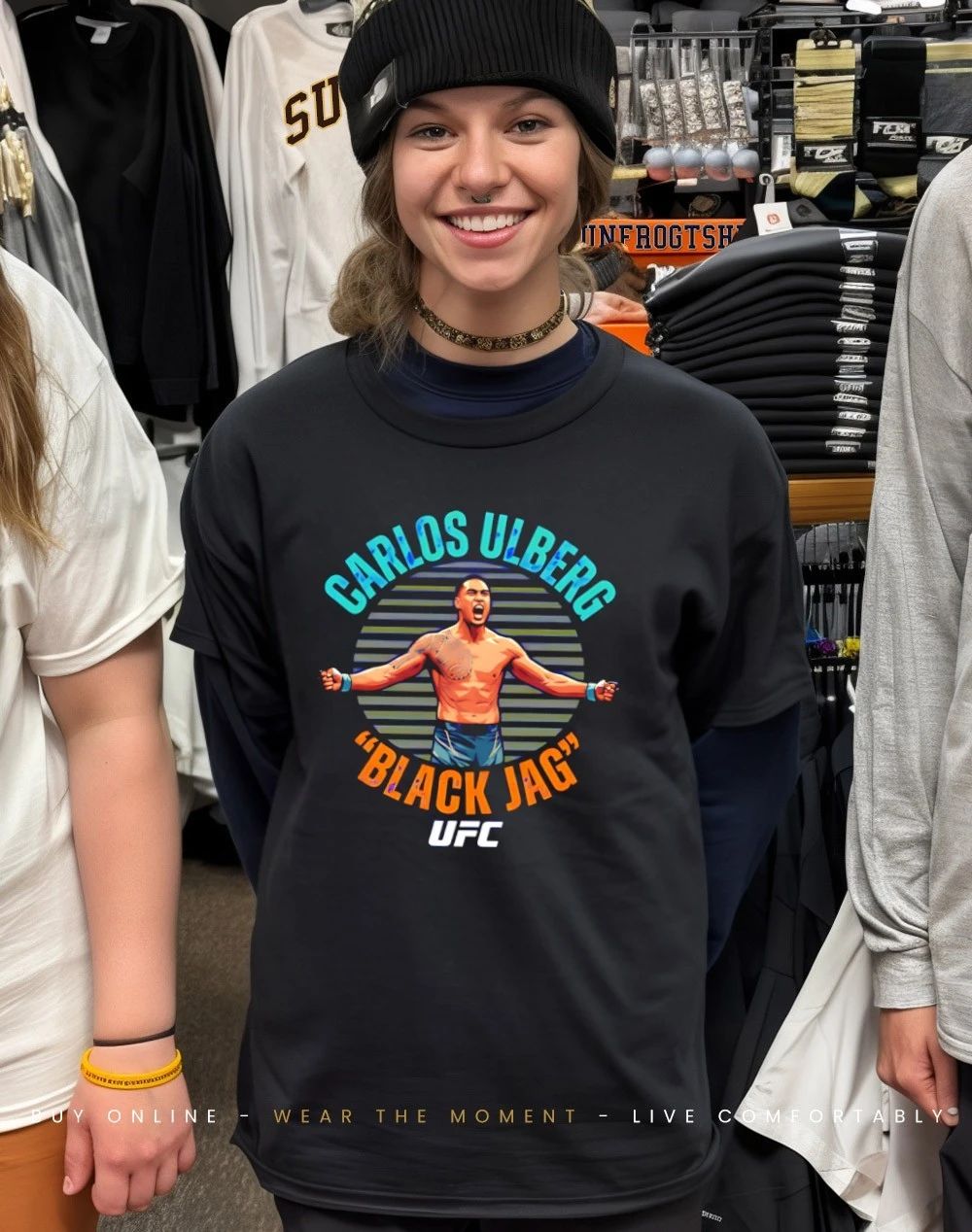 Carlos Ulberg Black Jag UFC graphic shirt