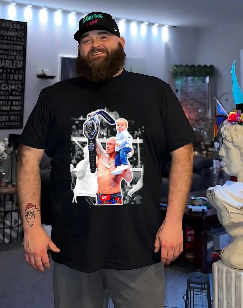 Charles Oliveira and son 2026 UFC BMF Champions shirt