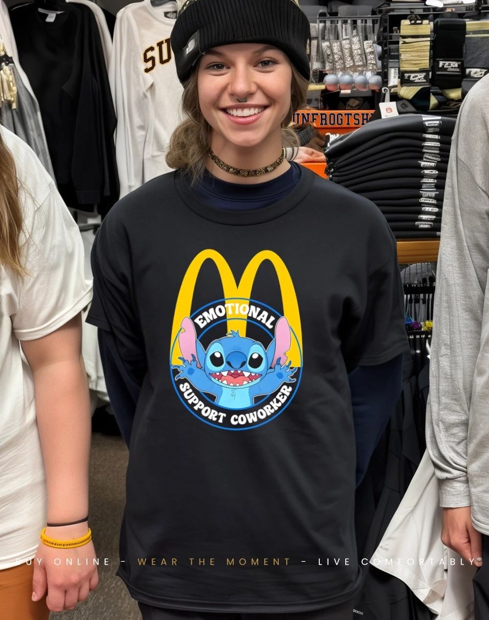 Mcdonald’s emotional support coworker Bluey shirt