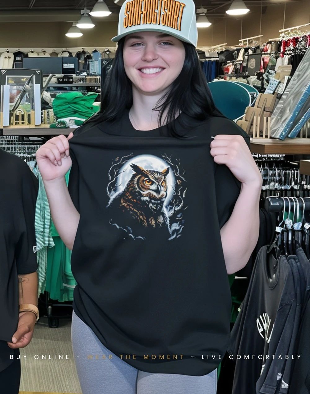 Owlbear Moon Portrait graphic shirt