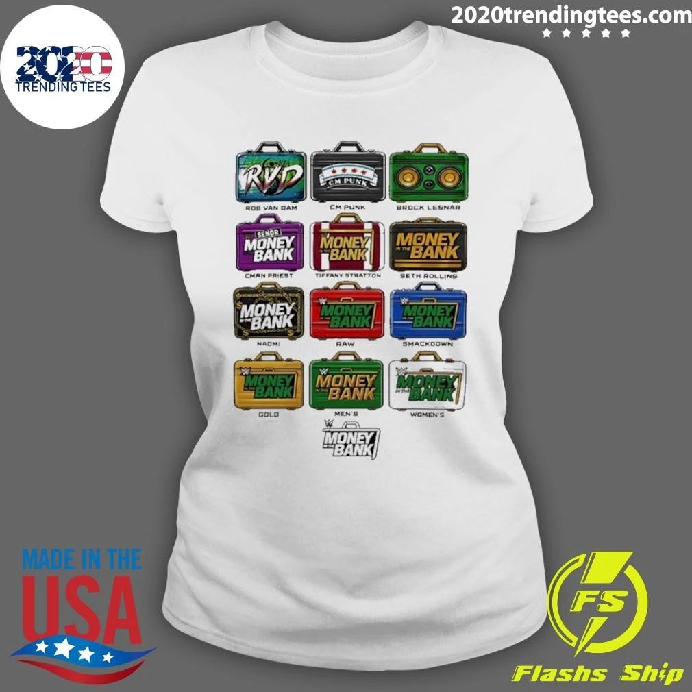 Money In The Bank Nostalgia Briefcases Elevated Shirt