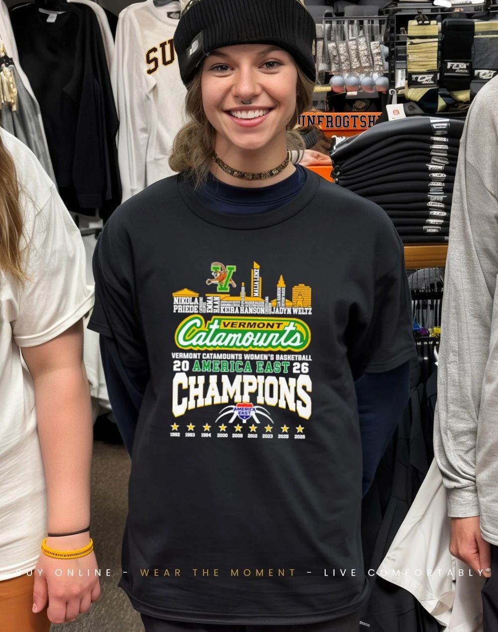 Vermont Catamounts 2026 America East Champions city skyline shirt