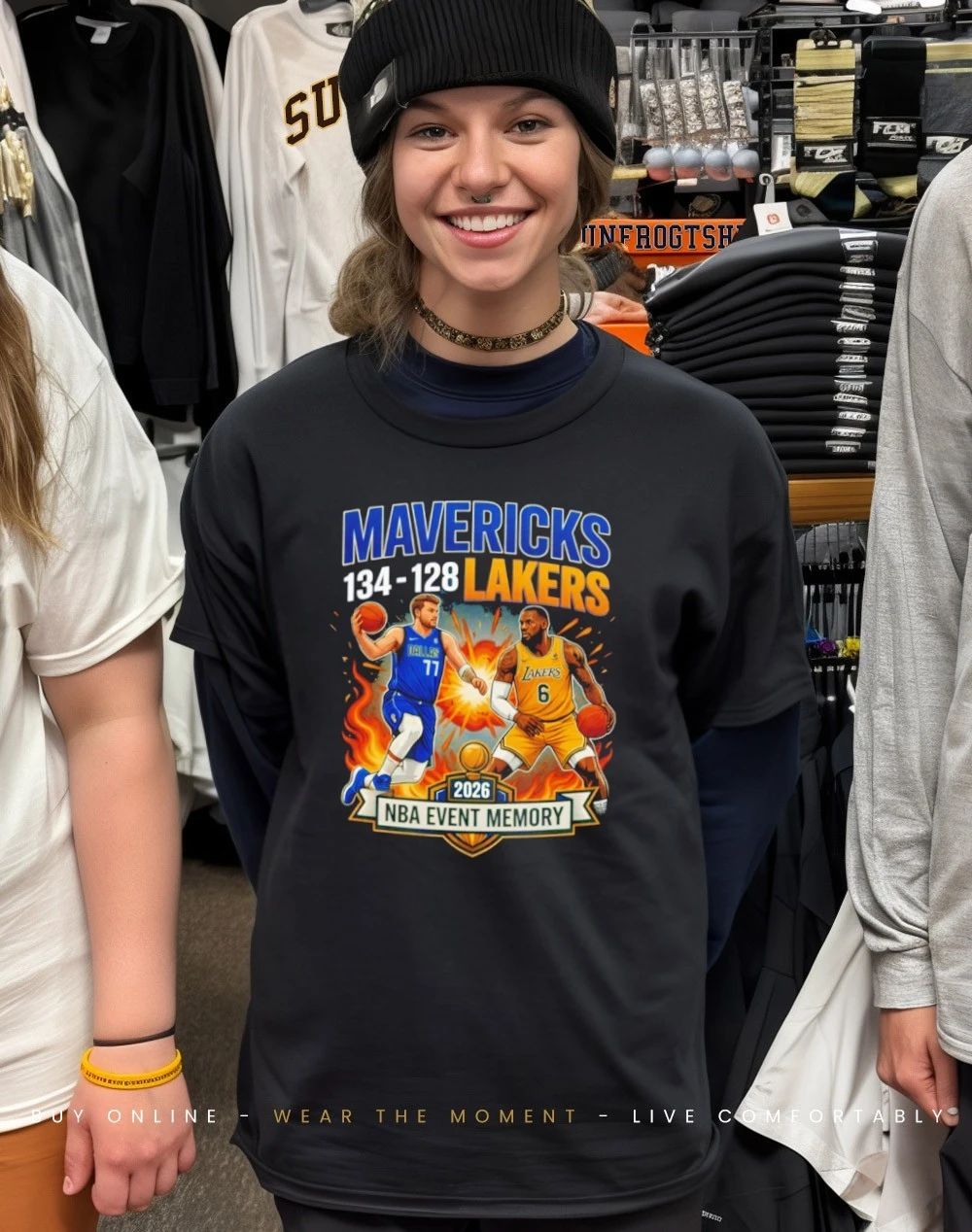 Mavericks vs Lakers NBA Event Memory 2026 Mavericks 134-128 Lakers shirt