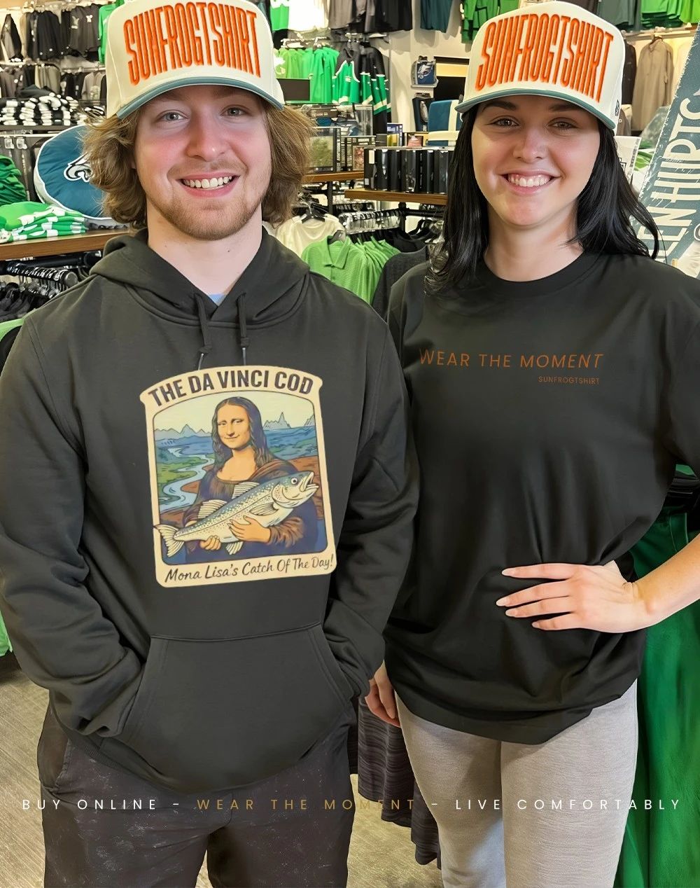 The Da Vinci cod Mona Lisa’s catch of the day shirt