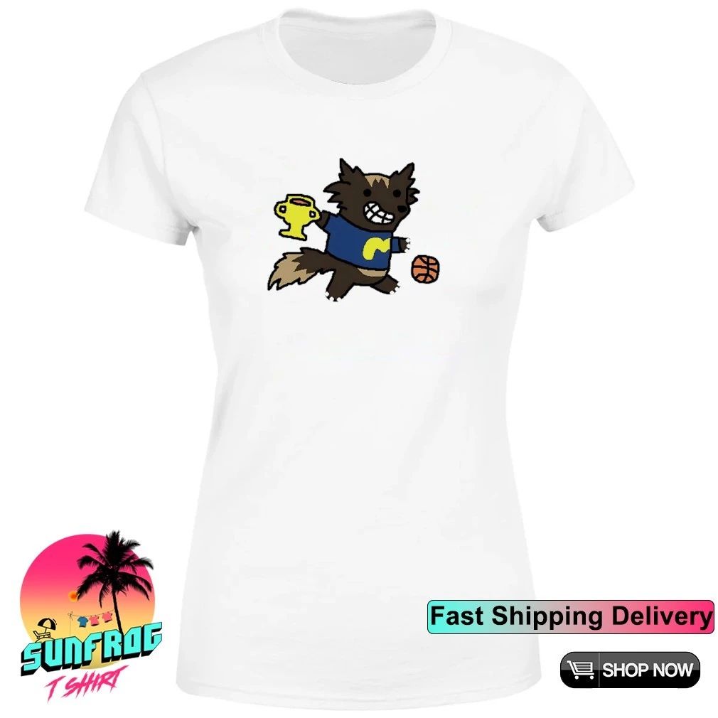 Michigan Wolverines 26′ March Champs mascor with trophy shirt