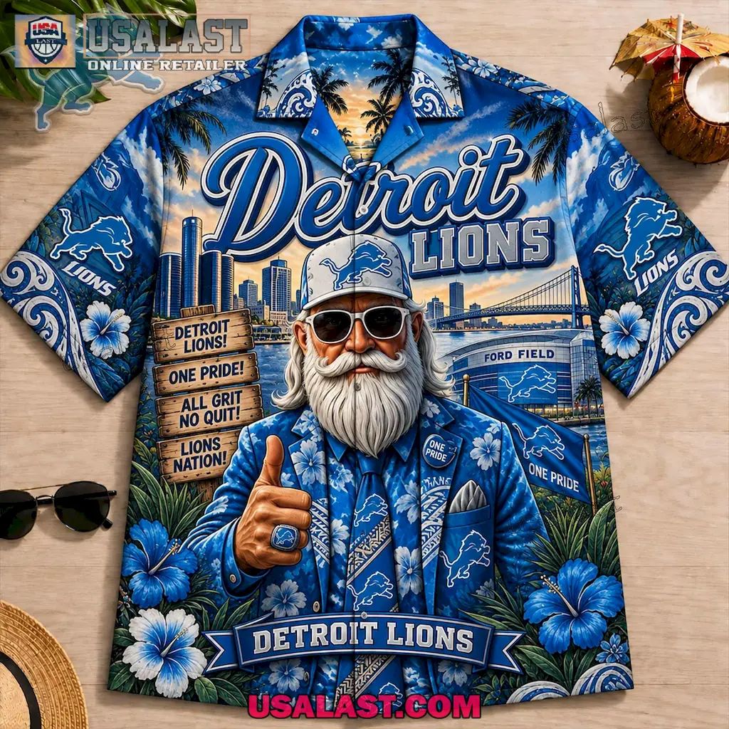 Detroit Lions One Pride All Grit Premium Hawaiian Shirt