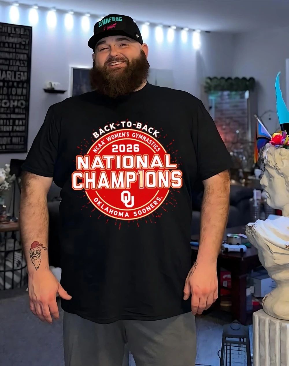 Oklahoma Sooners 2026 Women’s Gymnastics National Champions Back-To-Back Logo shirt