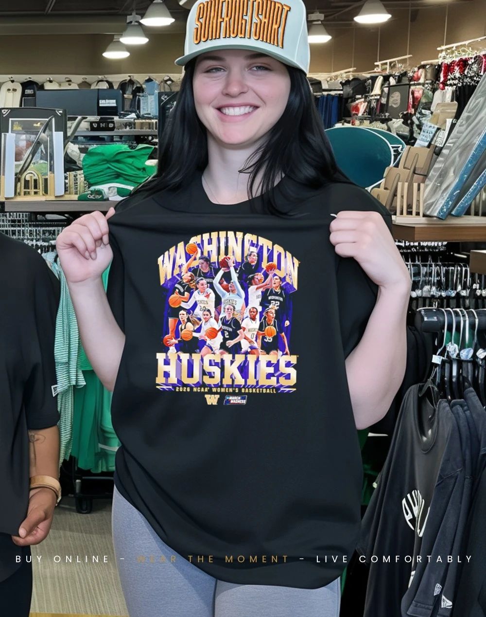 Washington Women’s Basketball NCAA March Madness 2026 Team Collage shirt