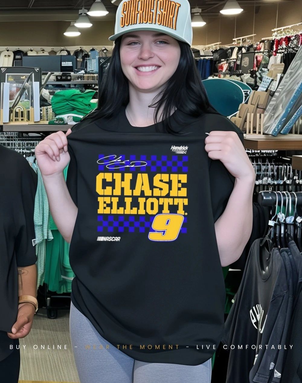 Chase Elliott 9 Nascar Vive La Fete autographed shirt