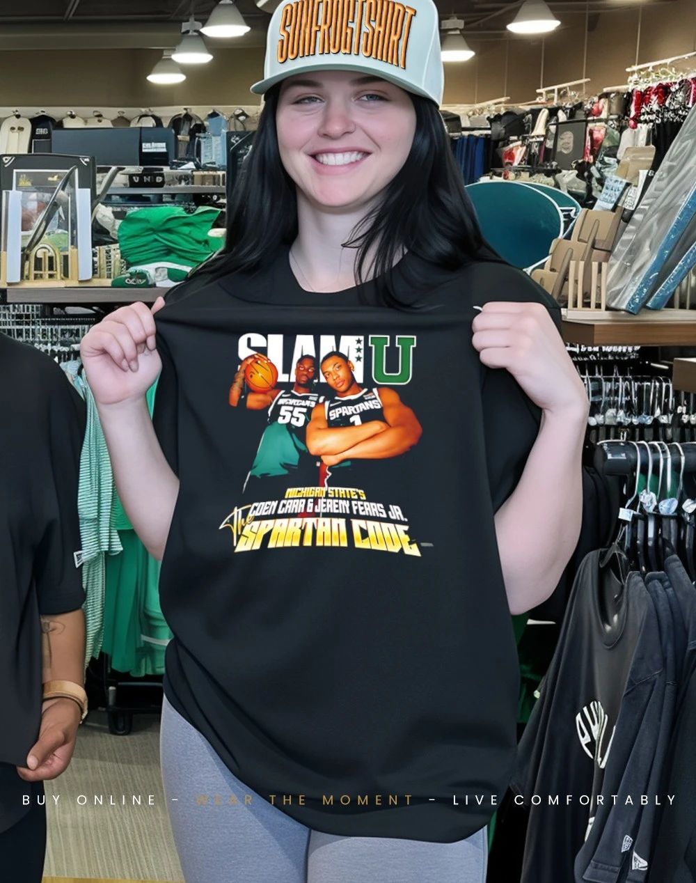 Coen Carr and Jeremy Fears Jr. Michigan State Spartans basketball SLAMU shirt