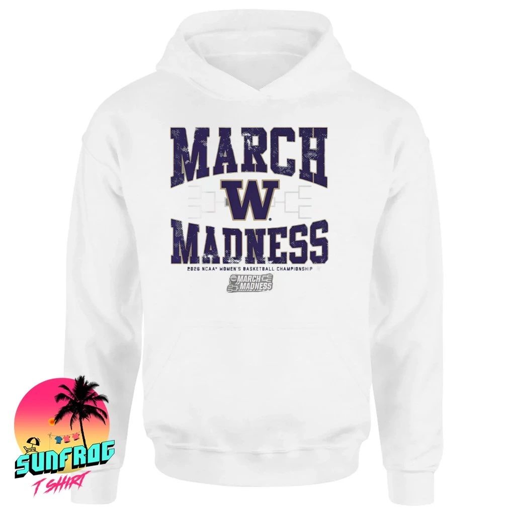 Washington Huskies WBB 2026 March Madness logo shirt