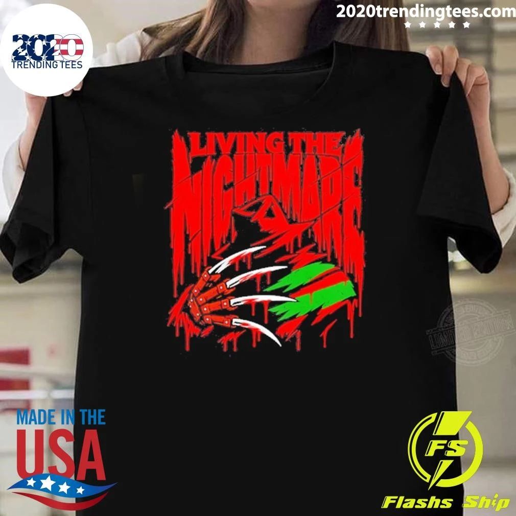 Living The Nightmare Freddy Krueger Horror Movie Shirt