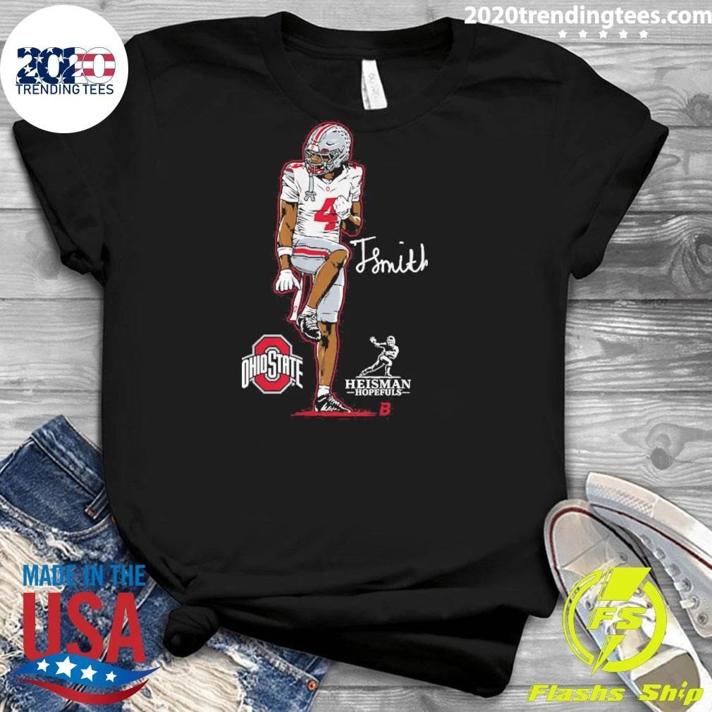Ohio State Football Jeremiah Smith Heisman Hopeful Superstar Pose Shirt