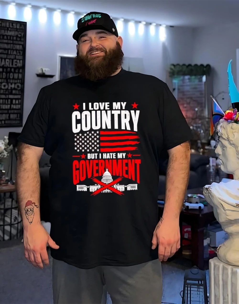 I Love My Country But I Hate My Government shirt