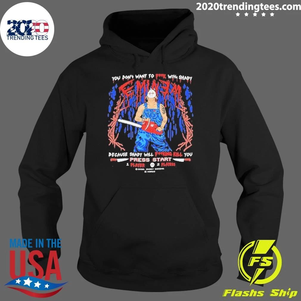 Eminem Shady Gaming Press Start Chainsaw Hockey Mask Shirt
