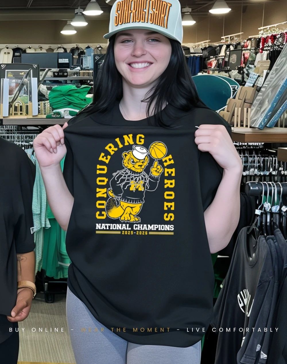Michigan Wolverines National Champions 2026 Conquering Heroes Basketball mascot shirt