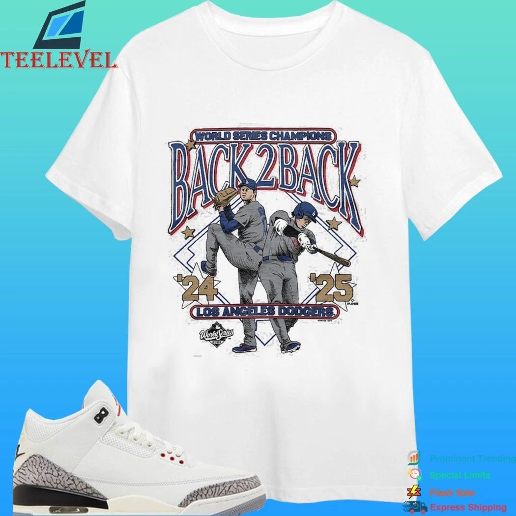 Los Angeles Dodgers Shohei Ohtani Ash 2026 Gold Collection Back-to-back World Series Champions Shirt