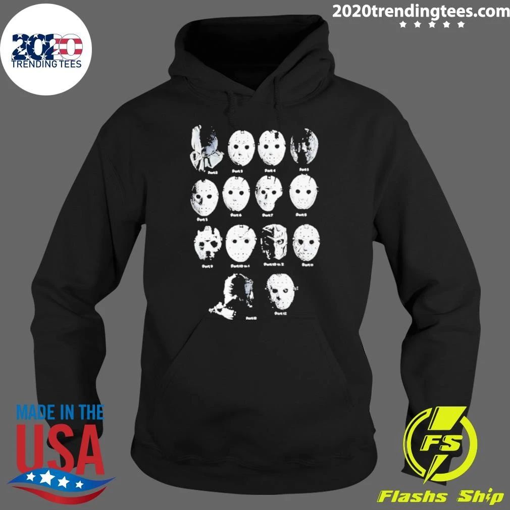Jason Voorhees Friday The 13th Mask Evolution Collage Halloween Shirt