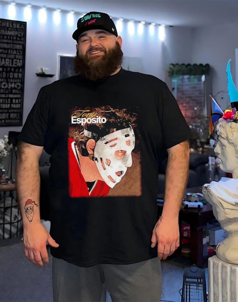Tony Esposito Chicago Blackhawks Mask shirt