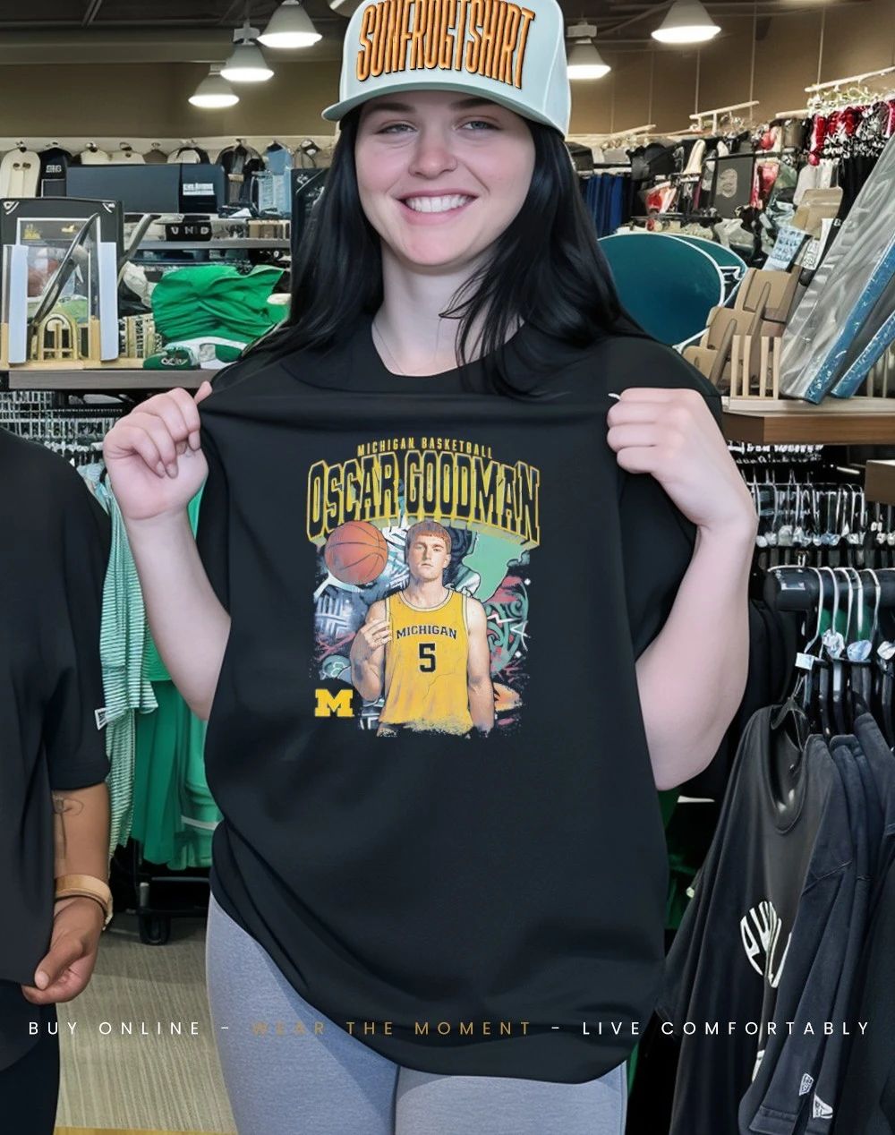 Oscar Goodman Michigan Wolverines Illustrated vintage shirt