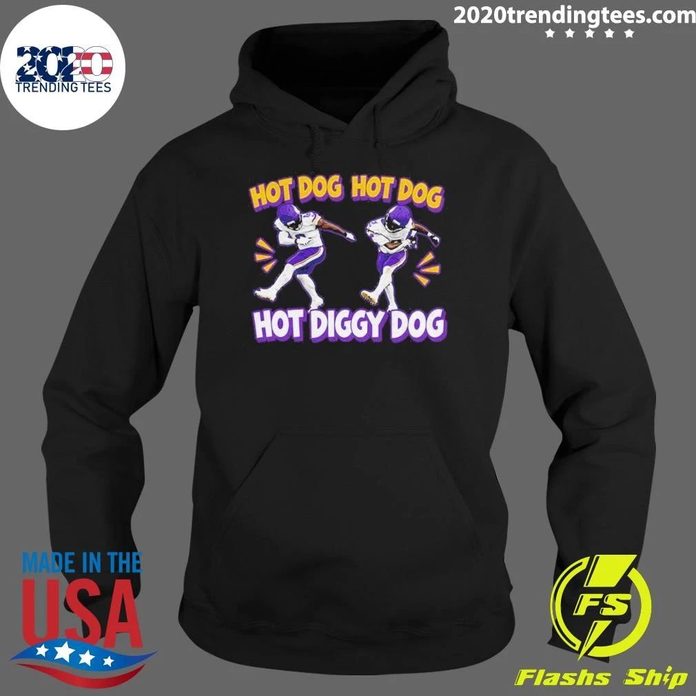 Minnesota Vikings Hot Dog Hot Dog Hot Diggity Dog Shirt