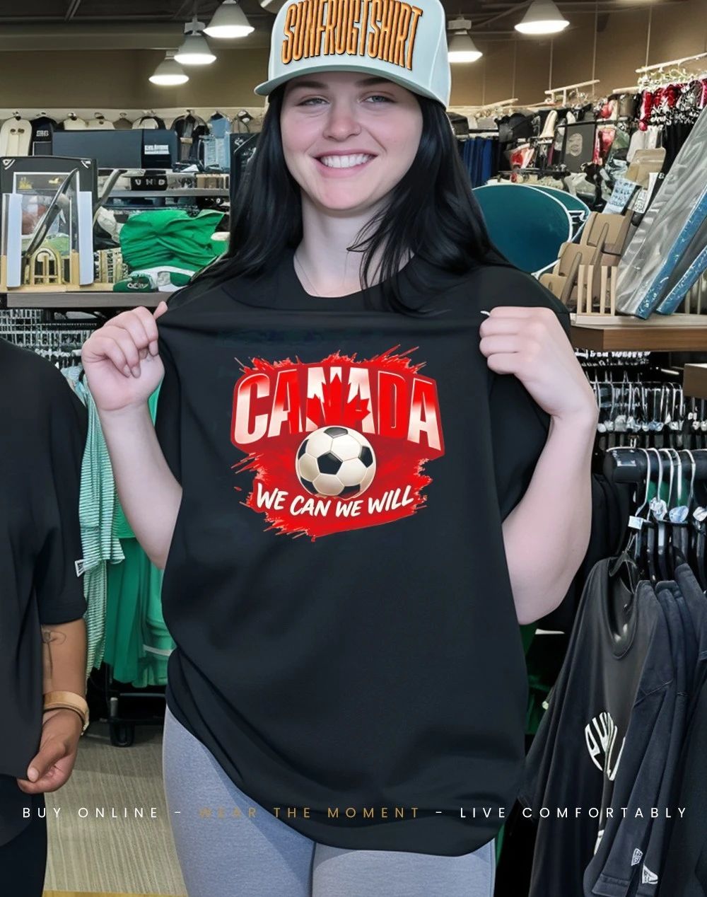 Canada We Can We Will soccer graphic shirt